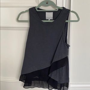 Addison charcoal gray top